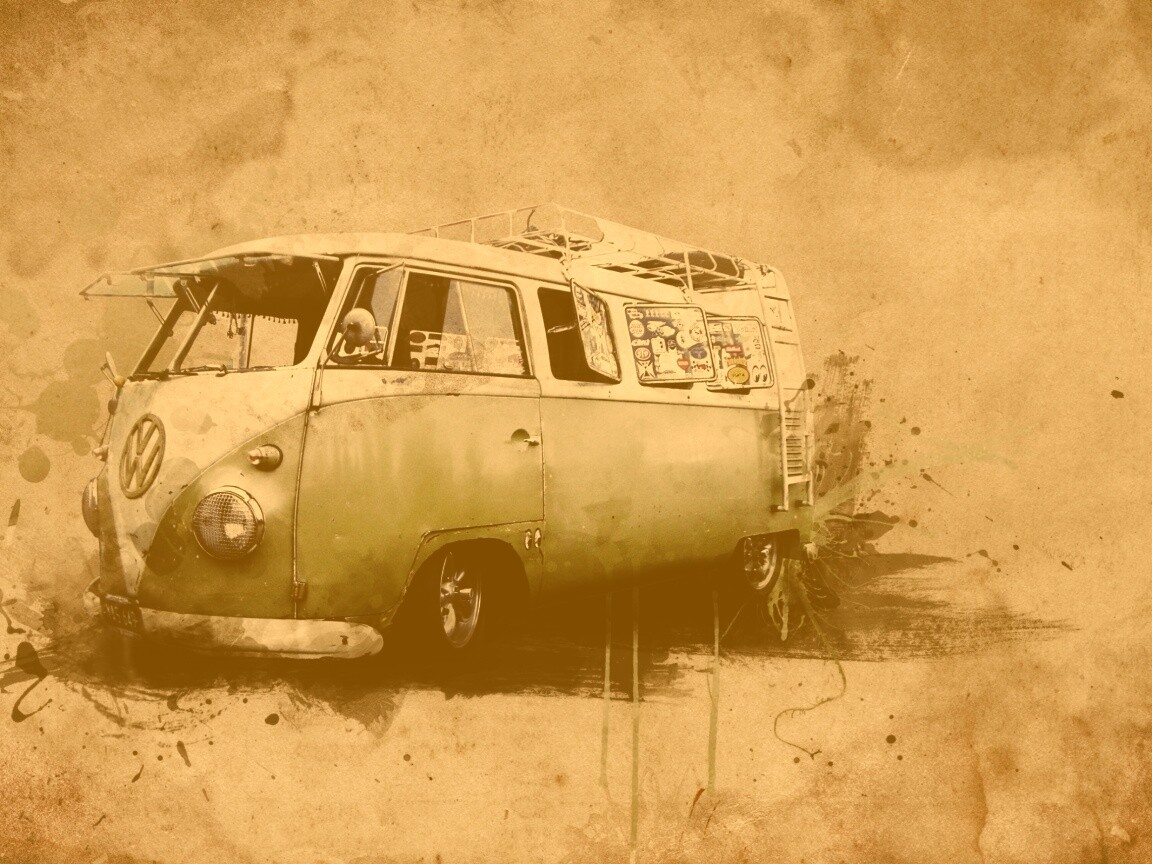 Фольксваген 56 года - лучший фургон для путешествий обои