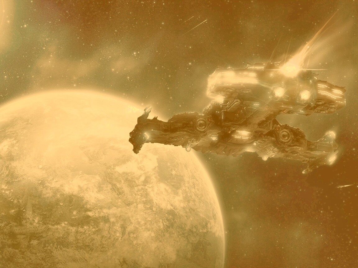 Hyperion летит к земле обои