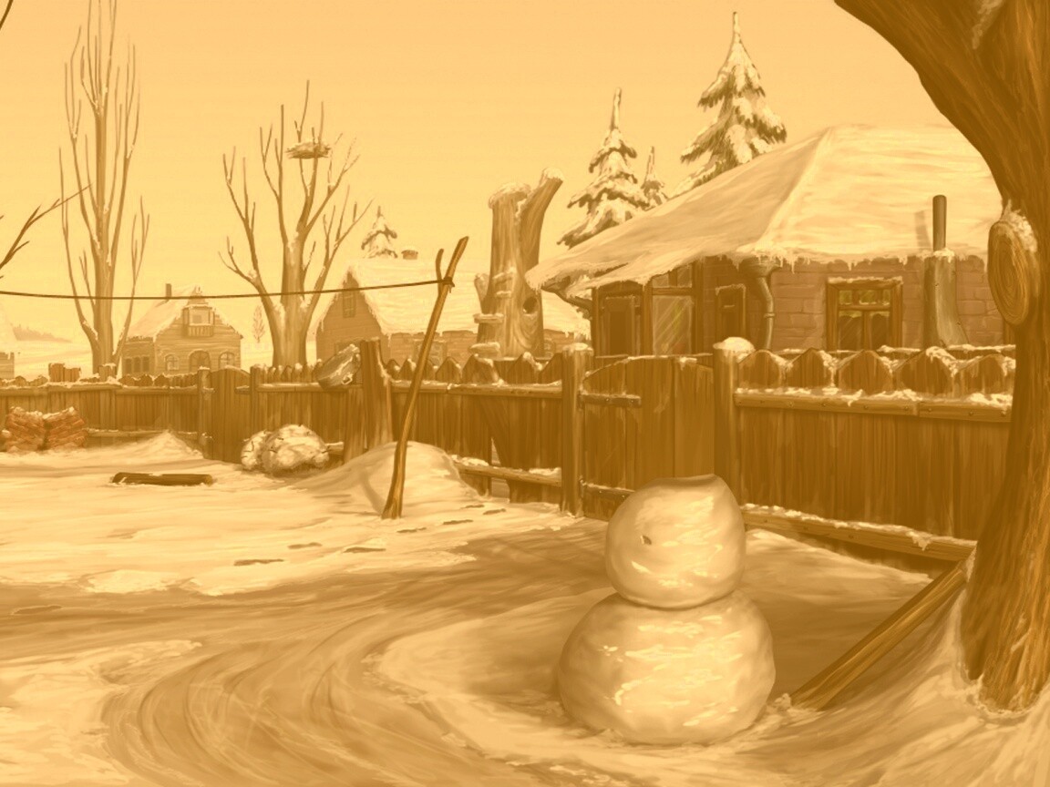 Снеговик обои