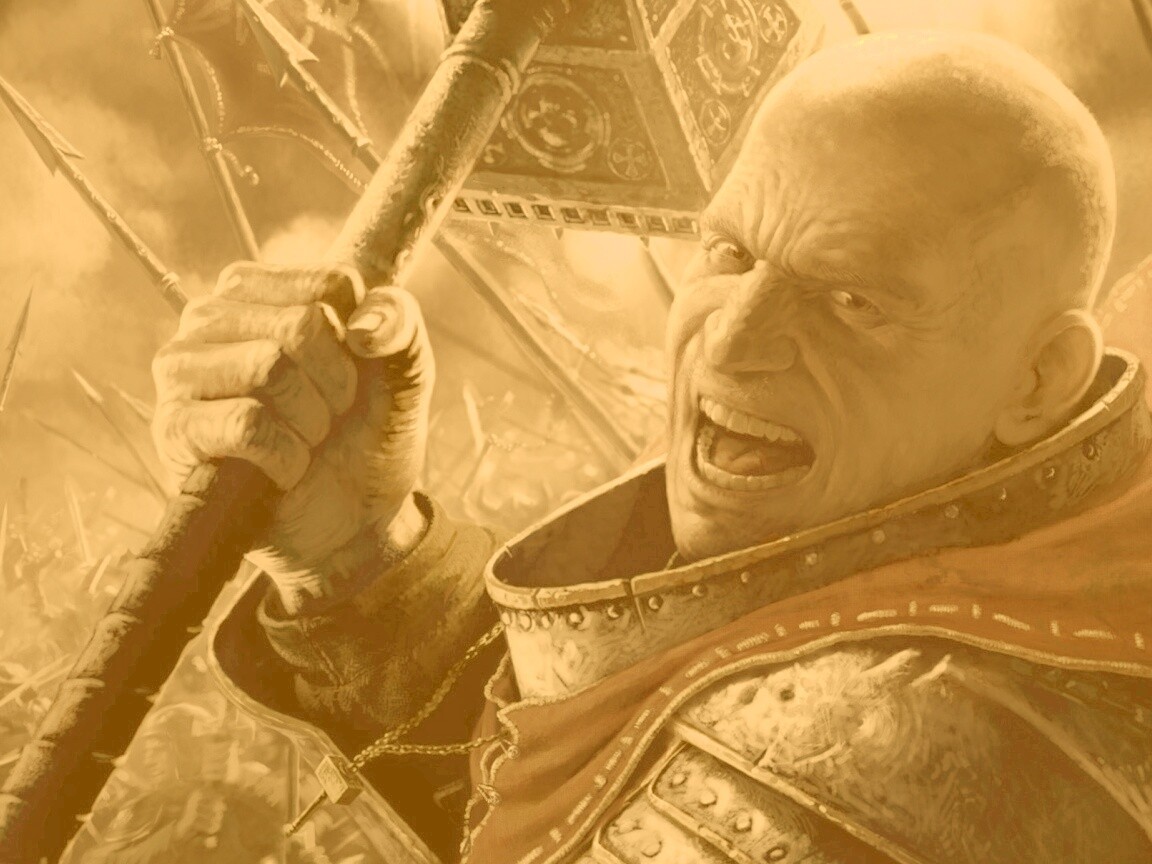 Воин с боевым молотом обои