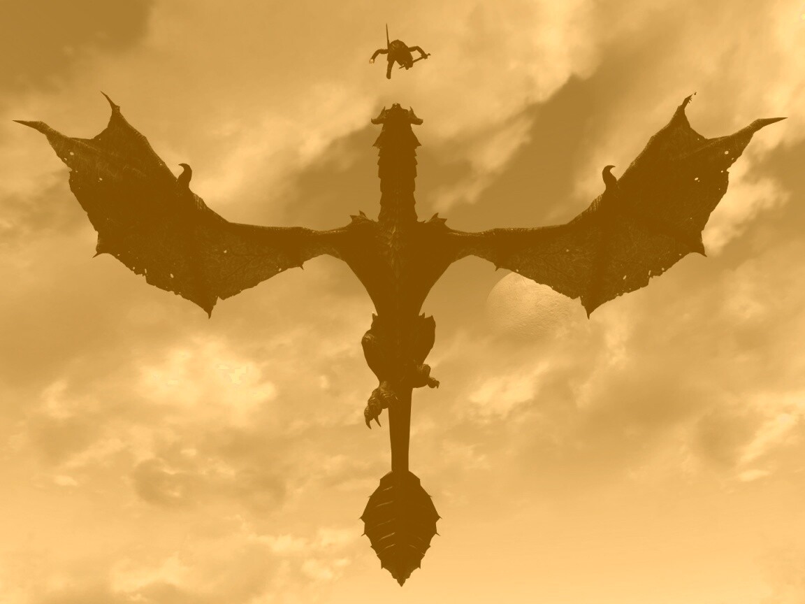 Нападающий дракон обои