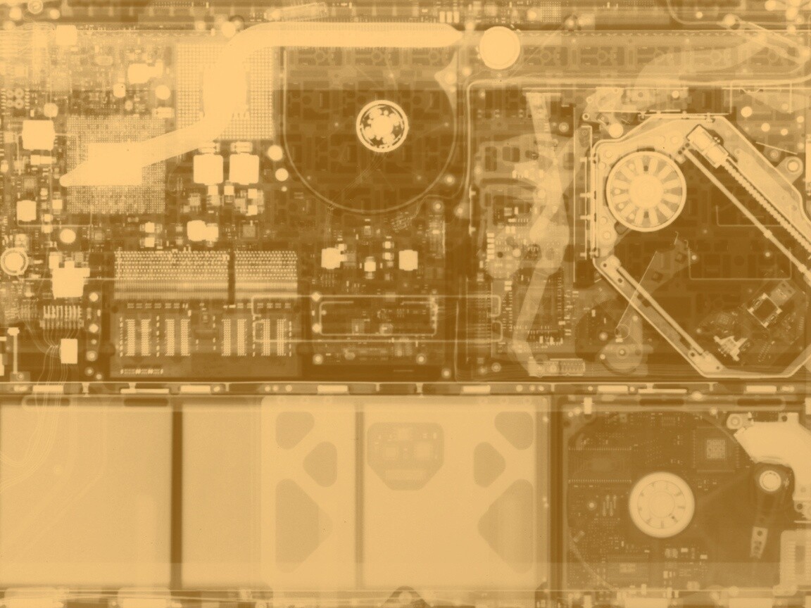 Рентгеновский снимок ноутбука обои