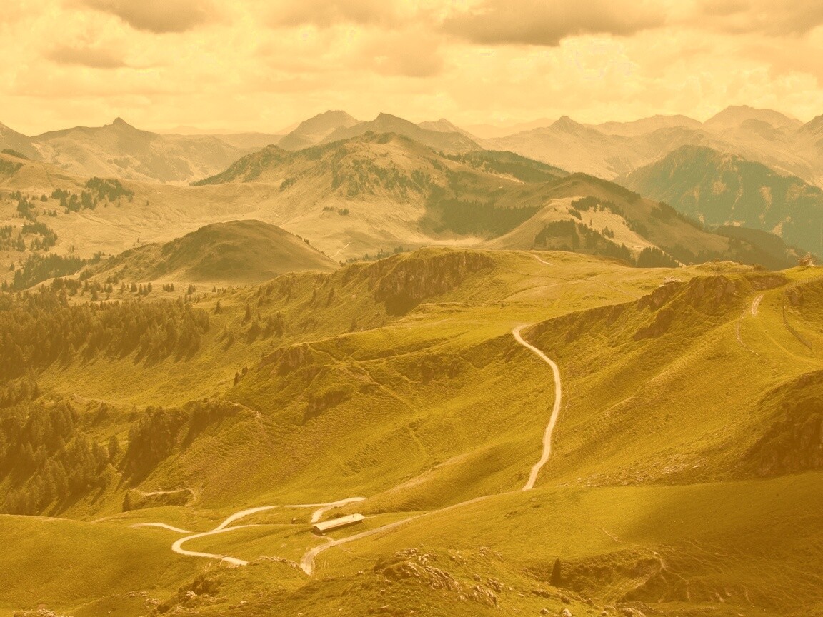 Извилистая горная дорога обои