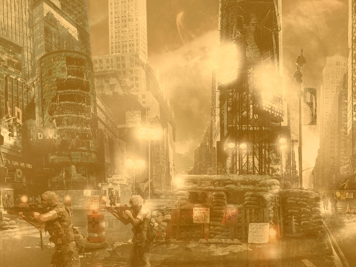 Укрепления на Таймс-сквер обои