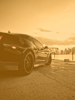 Черный спорткар обои