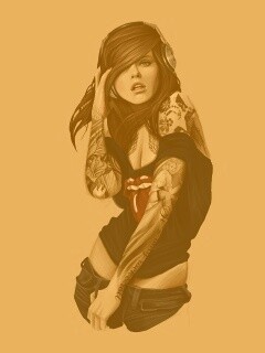 Музыкальная девочка обои