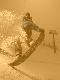 Сноубордист обои