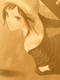 Девушка с гитарным чехлом обои