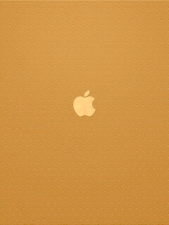 Маленький логотип Apple на перфорированной коже обои