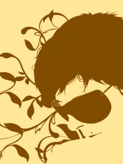 Парень на фоне узора обои