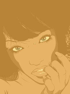 Девушка с пирсингом обои