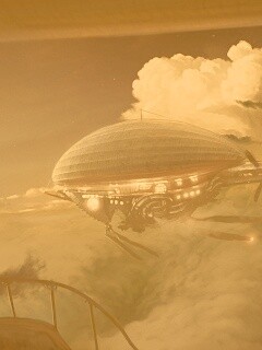 Инопланетный дирижабль обои