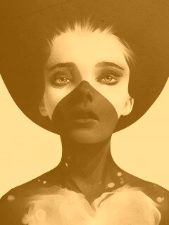 Черно-белый бодиарт обои