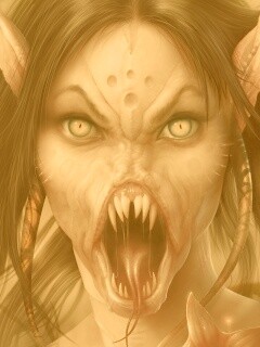 Эльфийка монстр обои