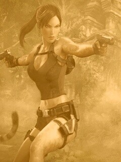 Лара Крофт протв тигров обои