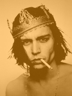 Джонни Депп в короне обои