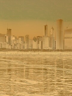 Зима в мегаполисе обои