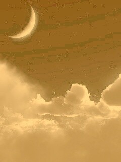 Облака и луна в ночном небе обои