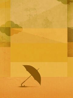 Силуэт зонтика обои