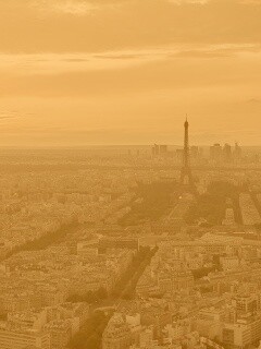 Вид на вечерний Париж обои