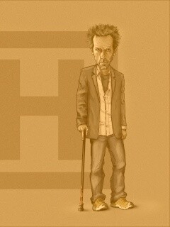 Шарж на доктора Хауса обои