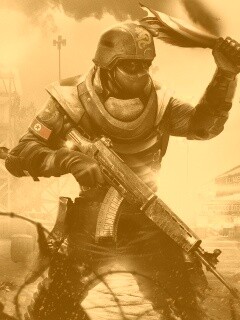 Китайский солдат жжет американский флаг обои