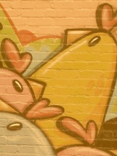 Граффити Курица с цыплятами обои