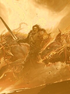 Темный рыцарь и гончие смерти обои