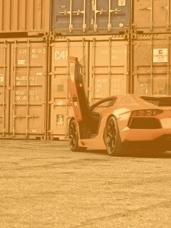 Оранжевый Авентадор обои