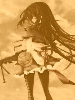 Девушка с автоматом обои