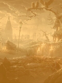 Страшный хэллоувинский пейзаж обои