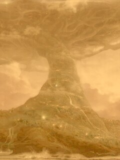 Дерево-город обои