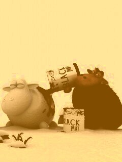 Овечки лепят снеговиков обои