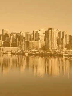 Город у воды обои