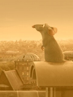 Рататуй на фоне Парижа обои