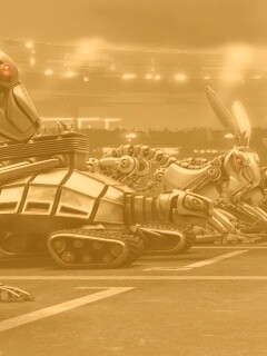 Роботы на старте обои