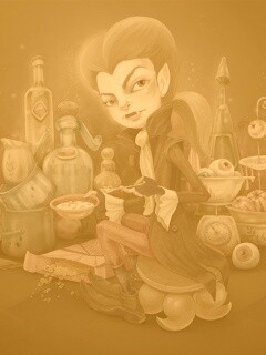 Вампир на кухне обои