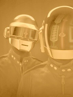 Daft Punk на темном фоне обои