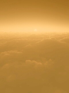 Закат над облаками обои