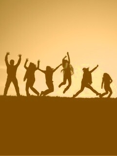 Силуэты людей обои