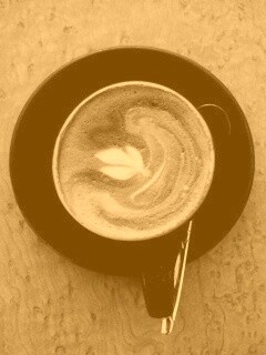 Монохромный утренний кофе обои