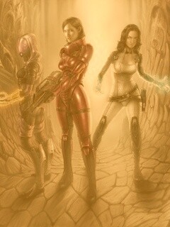 Девушки mass effect обои