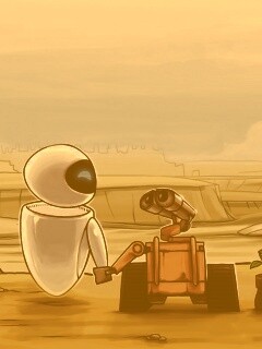WALL-E и Ева обои