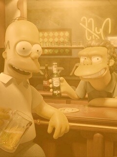 Симпсоны в баре обои