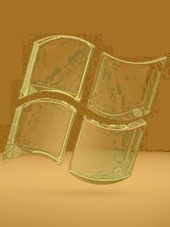 Логотип Windows из стекла обои