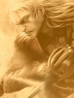 Ведьмак против  стрыги обои