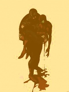 Капитан Америка и раненный Человек-паук обои