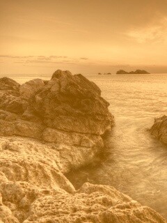 Закат на море обои