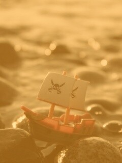 Пиратский корабль на мели обои