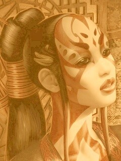 Девушка и богомол обои